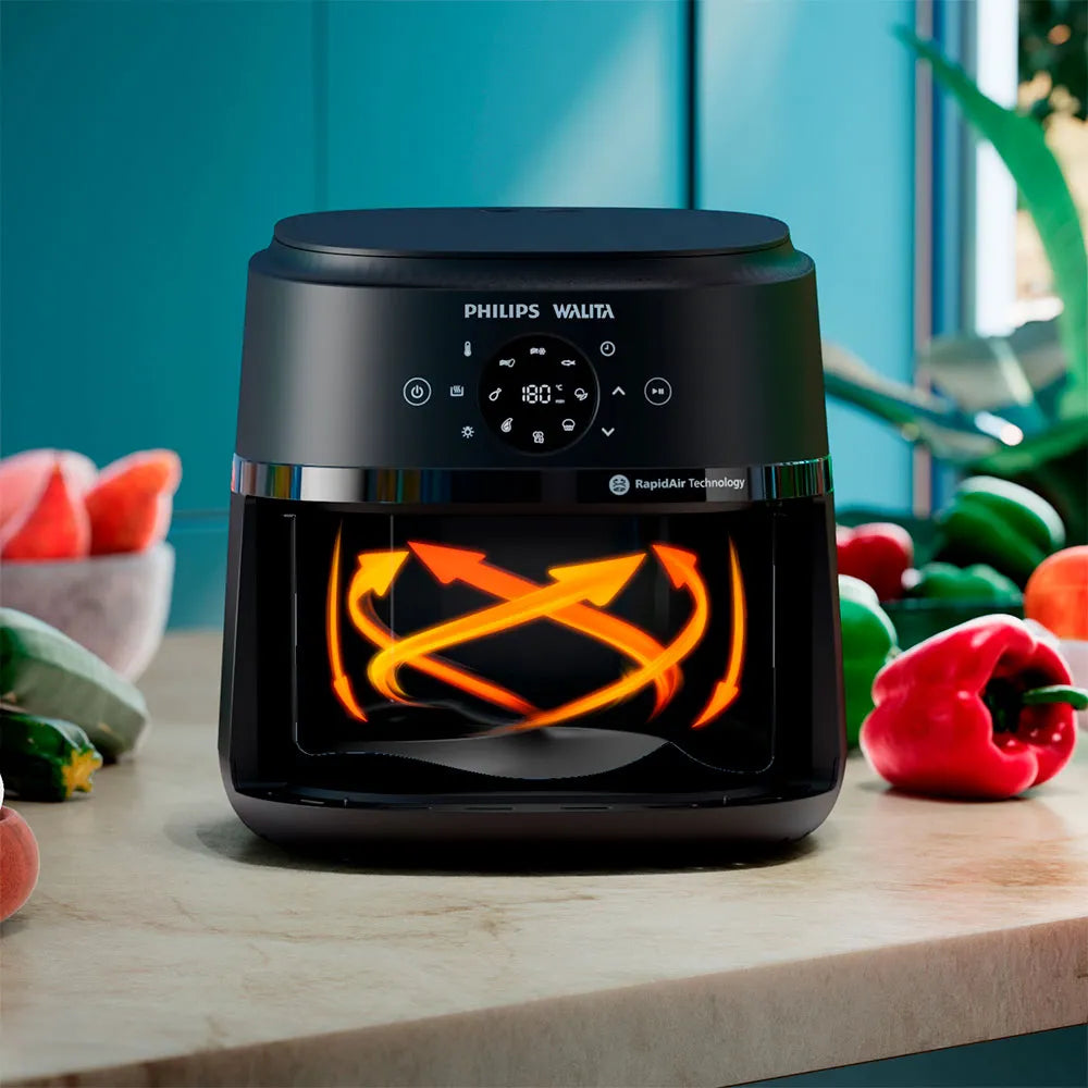 Fritadeira Airfryer Digital Série 2000 XL Philips Walita, 1700W, NA230, Preto