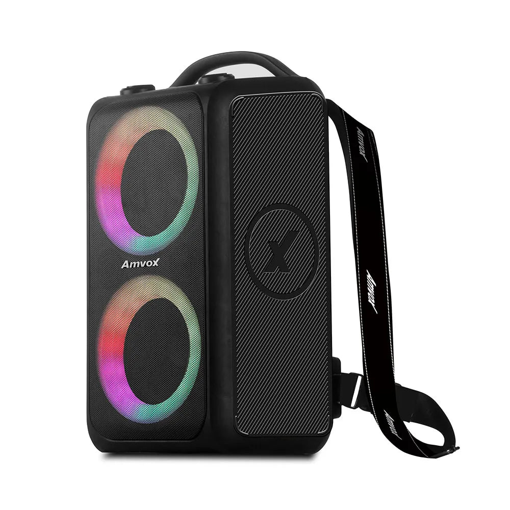 Caixa de Som Amplificada Amvox Bagvox Black ACA600, 600 W, Bivolt