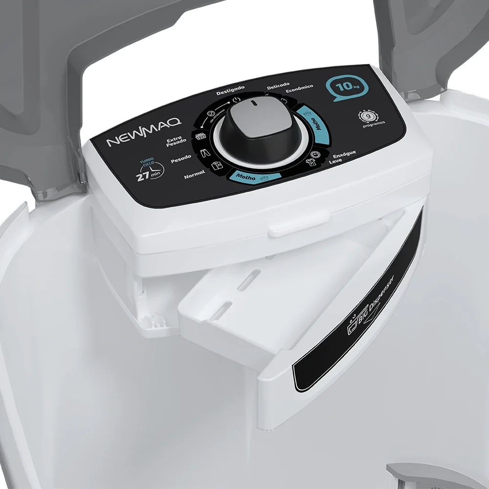 Tanquinho/Máquina de Lavar Roupas Semi-automática 10kg Newmaq, Branca