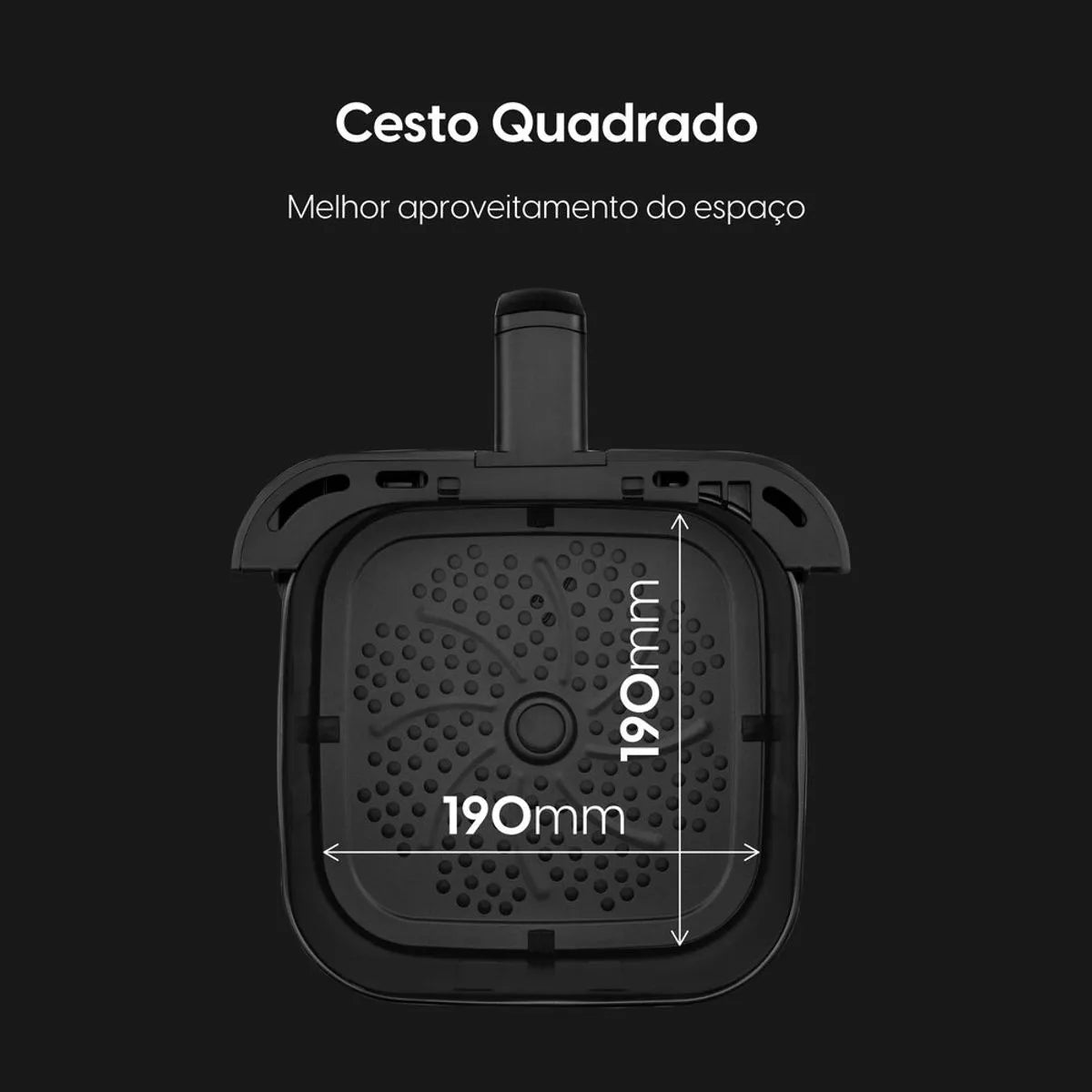 Fritadeira Air fryer Quad Fry- 1.400W, 4,2L, Preta com Tecnologia Air Circuit 360°