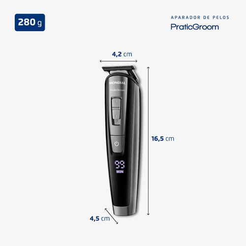 Aparador de Pelos BodyGroom 8 em 1 Mondial Painel Digital Bivolt – BG-09