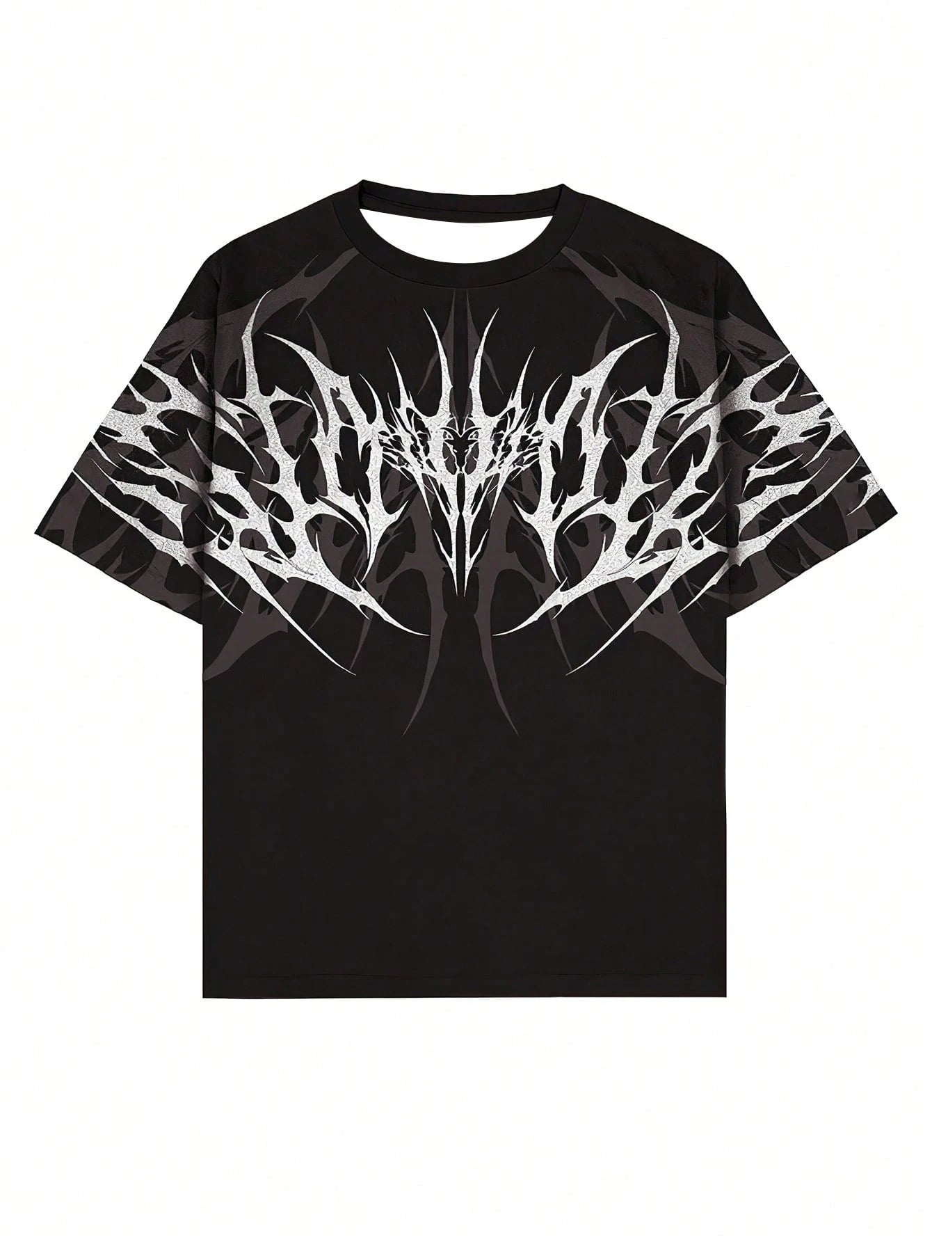 Camiseta Masculina Esportiva de Manga Curta para Verão, Camiseta Casual de Gola Redonda Estampada, Manga Curta