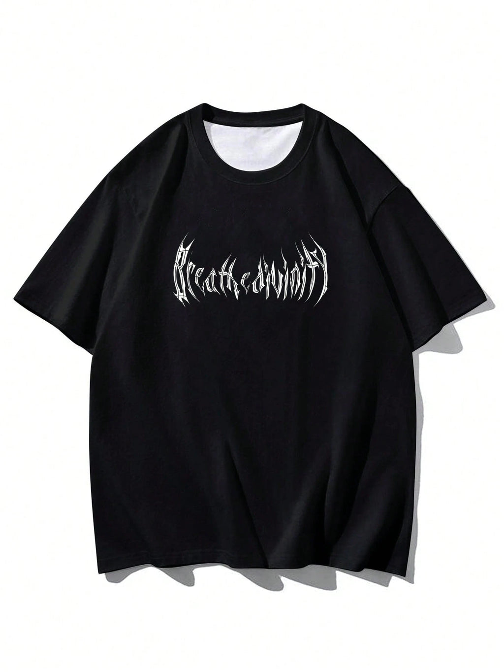 Camiseta de Manga Curta com Gola Redonda e Estampa de Caveira e Letra para Homens, Camiseta de Manga Curta Casual de Poliéster Adequada para Esportes e Fitness