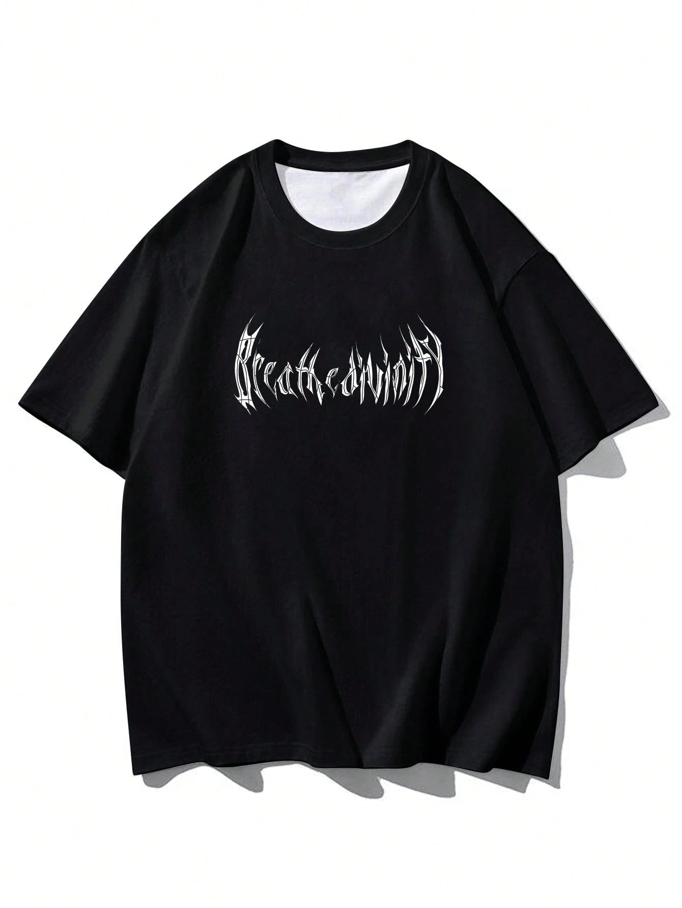 Camiseta de Manga Curta com Gola Redonda e Estampa de Caveira e Letra para Homens, Camiseta de Manga Curta Casual de Poliéster Adequada para Esportes e Fitness