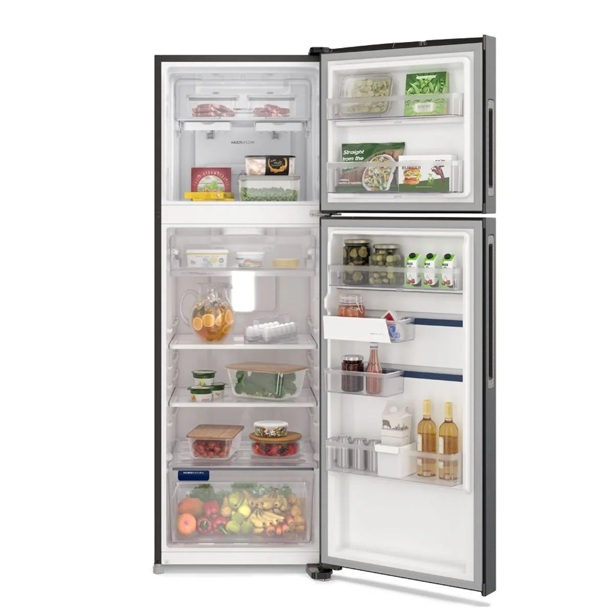 Geladeira Electrolux Frost Free Inverter 390L Efficient AutoSense Duplex Black Inox Look (IF43B) -