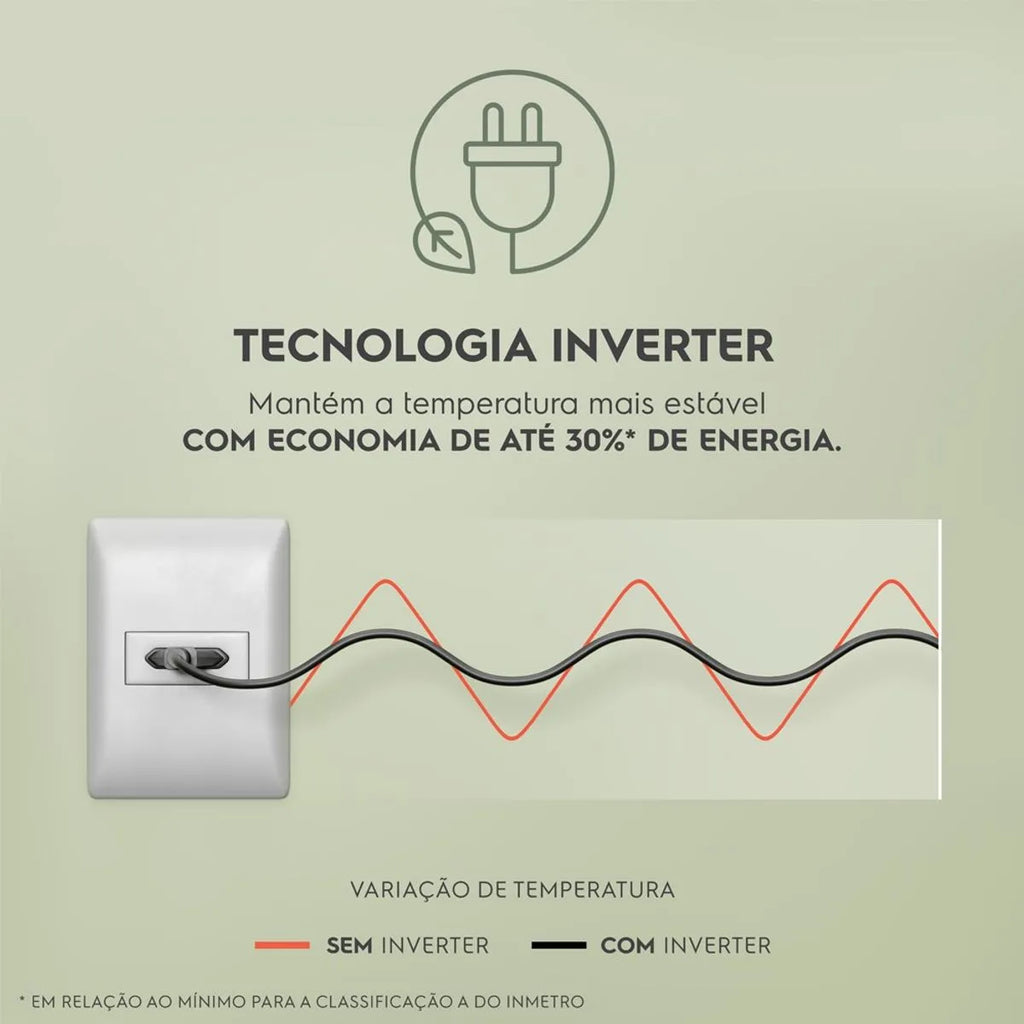 Geladeira Electrolux Frost Free Inverter 390L Efficient AutoSense Duplex Black Inox Look (IF43B) -