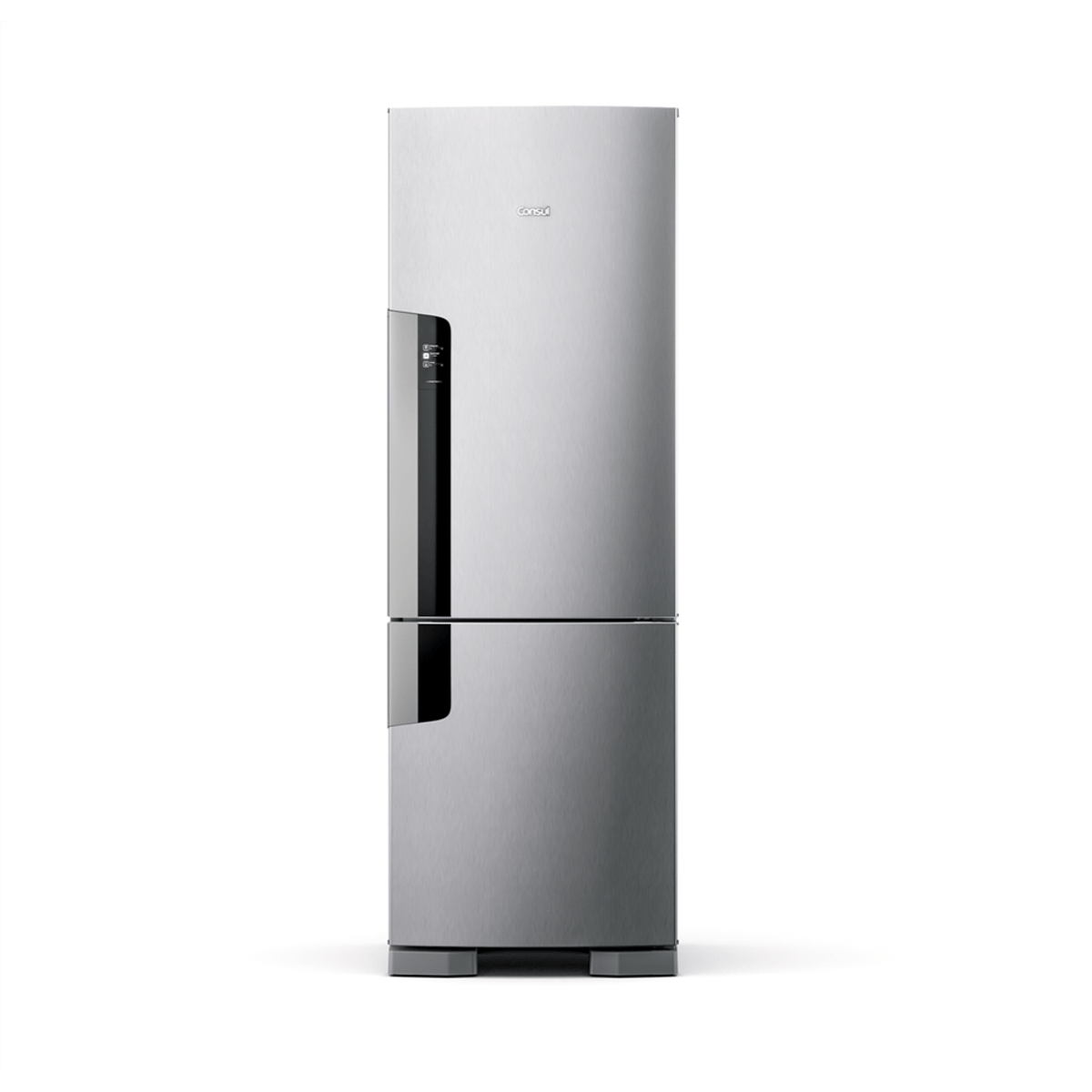 Geladeira Consul Frost Free Duplex 397 litros Evox com freezer embaixo - CRE44BK