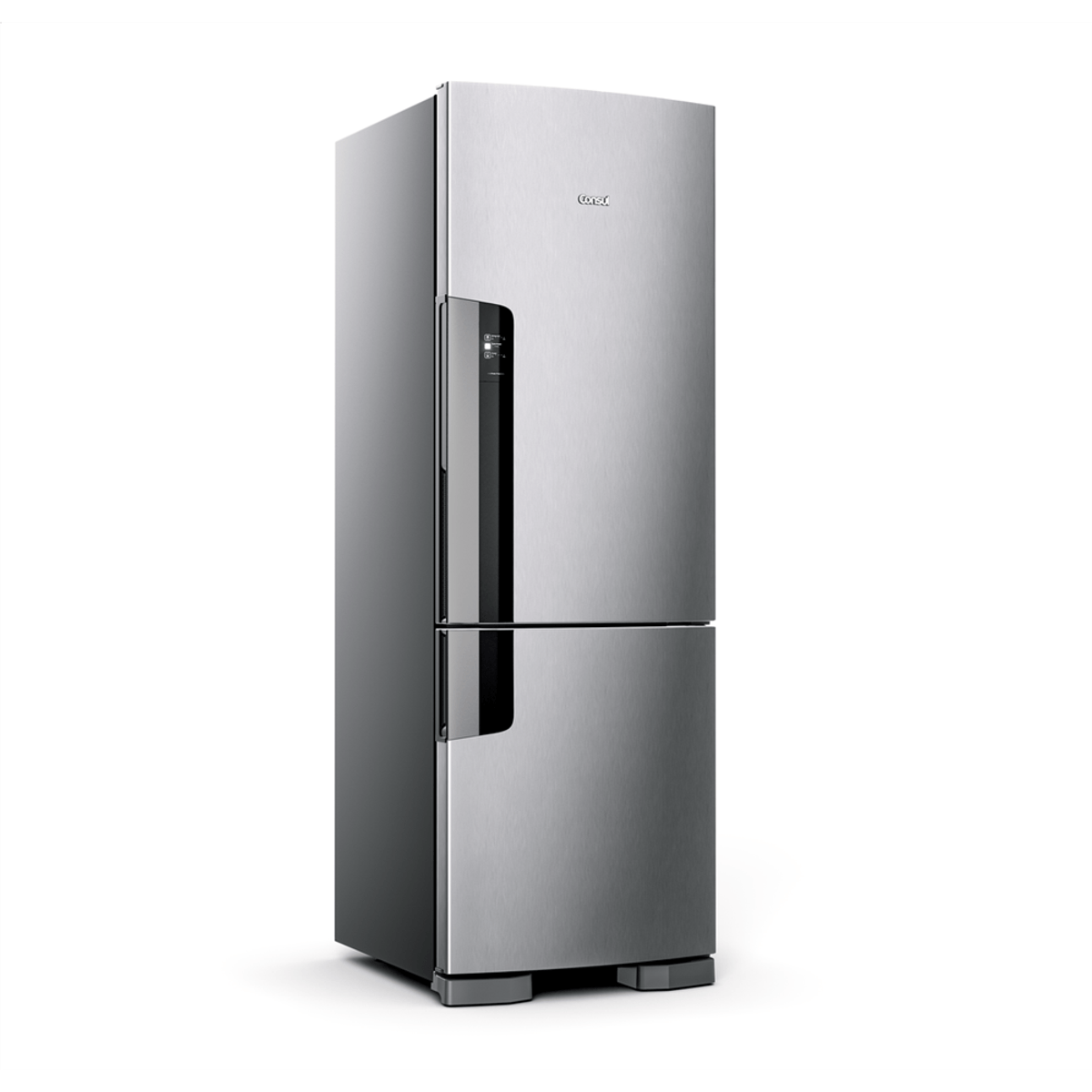 Geladeira Consul Frost Free Duplex 397 litros Evox com freezer embaixo - CRE44BK