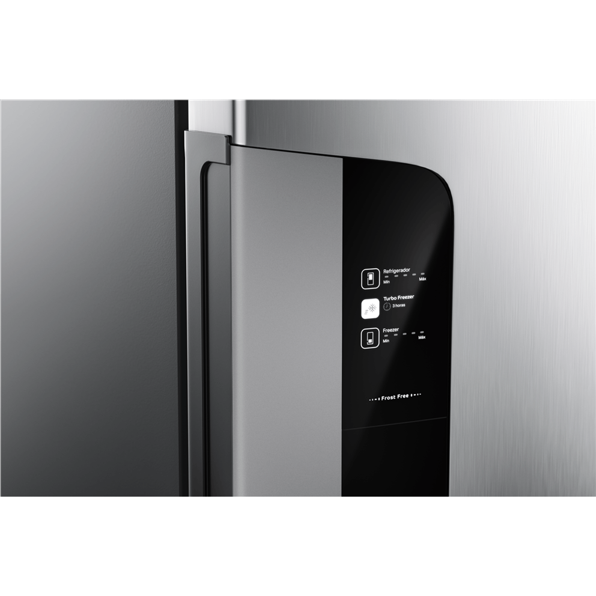 Geladeira Consul Frost Free Duplex 397 litros Evox com freezer embaixo - CRE44BK