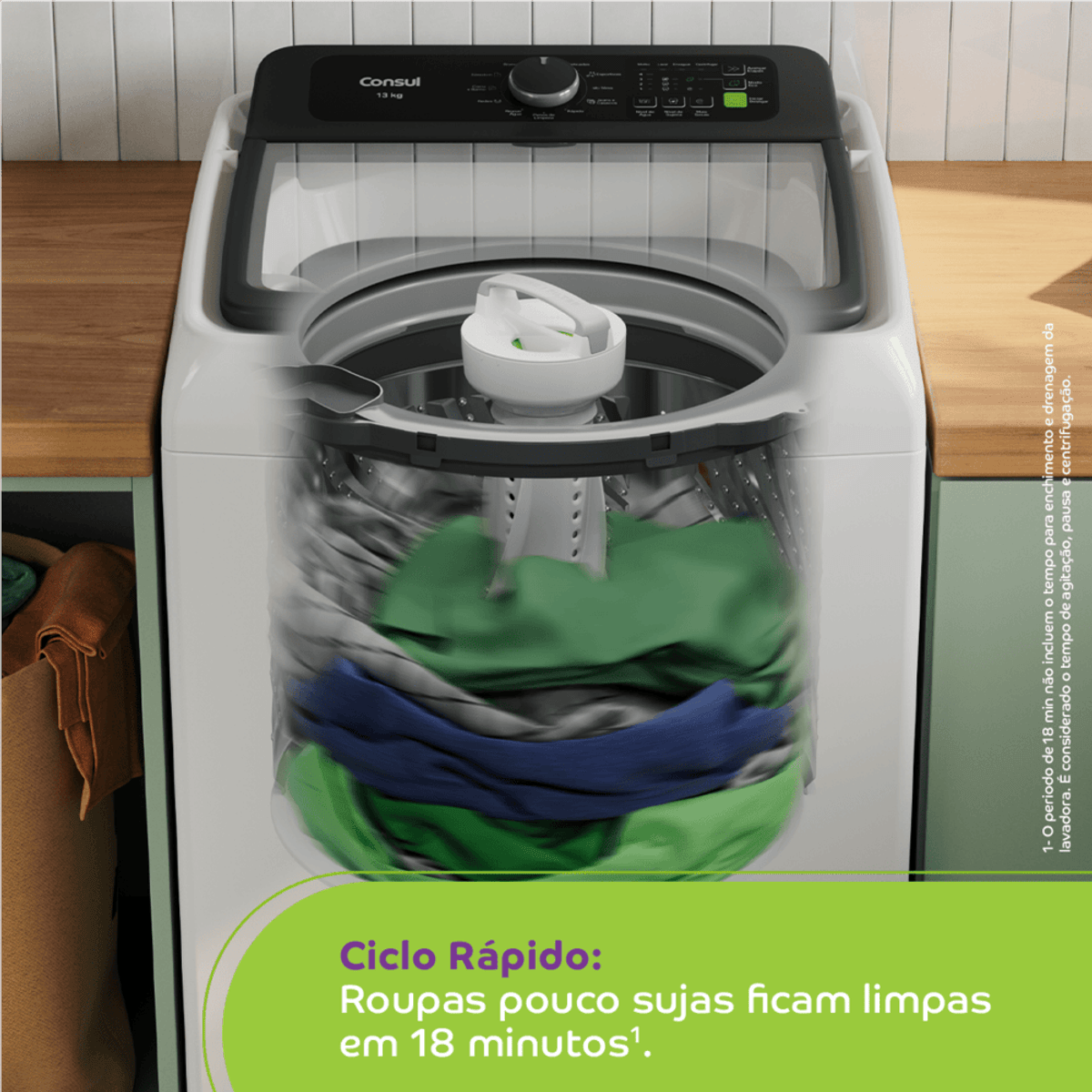 Máquina de Lavar Consul 13 kg Branca com Modo Eco - CWN13AB