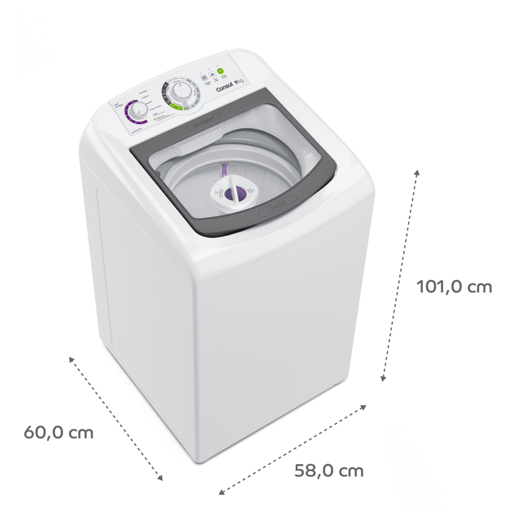 Máquina de Lavar Consul 9 kg Branca com Dosagem Econômica e Ciclo Edredom