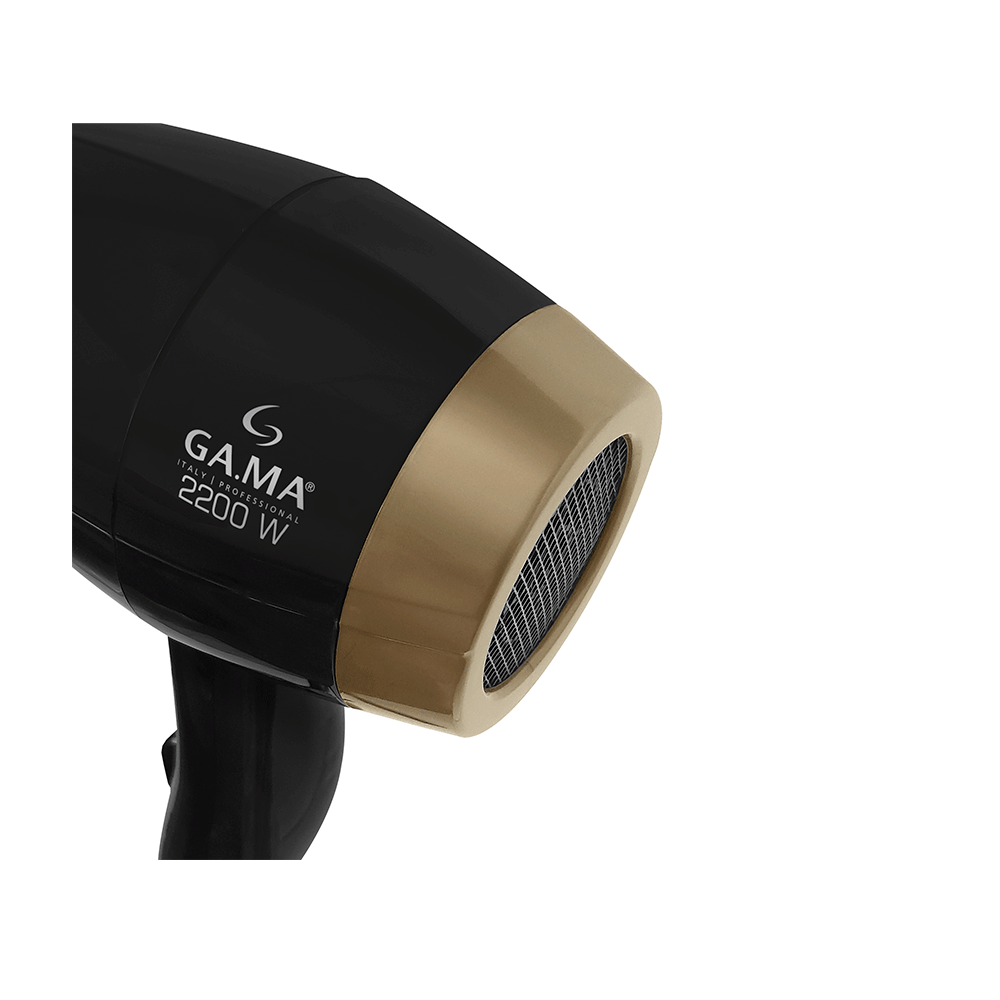 Secador de Cabelos Gama Italy Gold Ion, Motor AC Profissional, 2200W, Preto