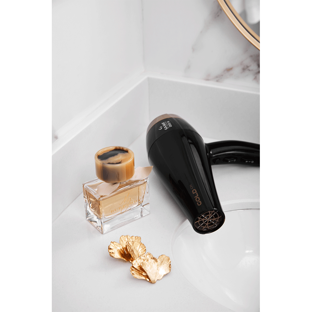 Secador de Cabelos Gama Italy Gold Ion, Motor AC Profissional, 2200W, Preto