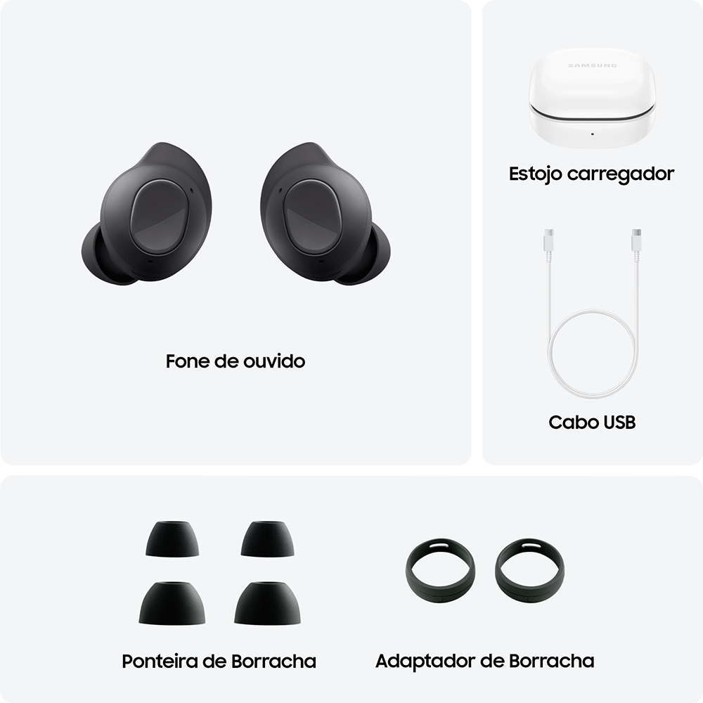 Samsung Galaxy Buds FE Fone de Ouvido Sem Fio Grafite