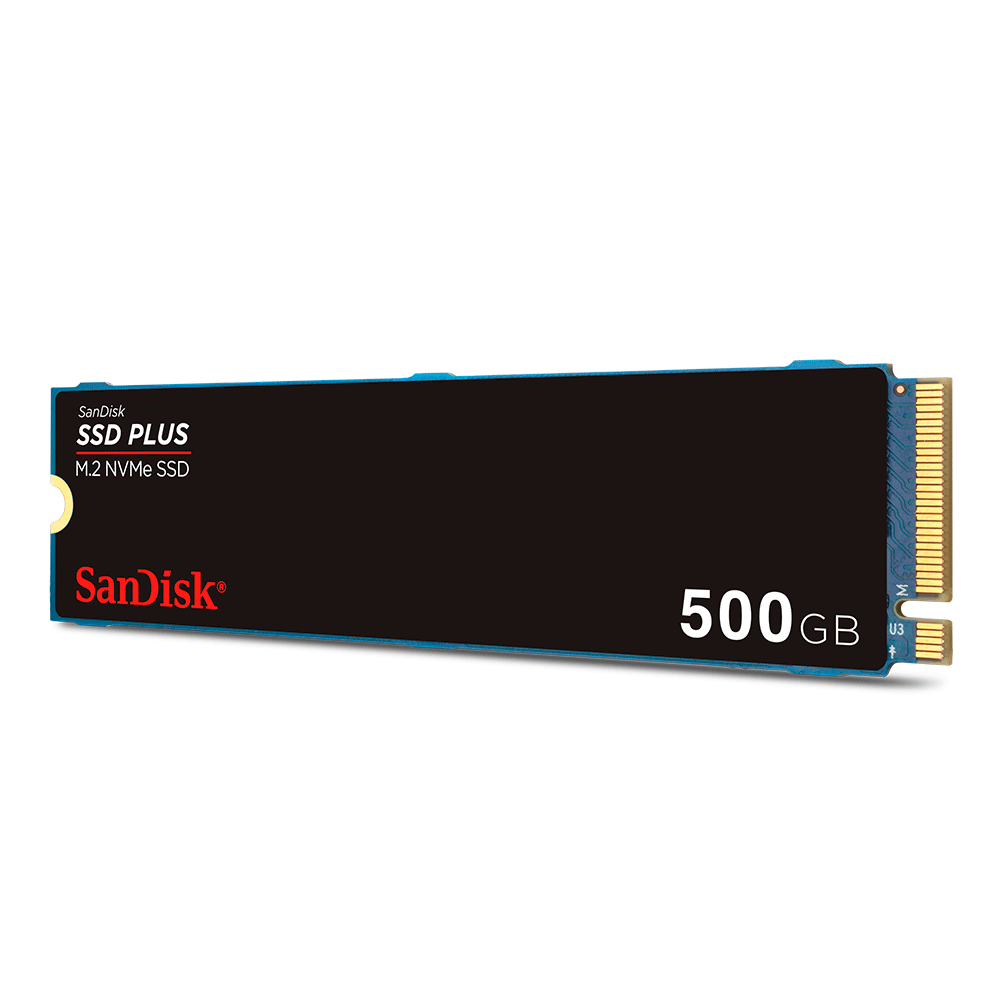 SSD Sandisk Plus, Leitura Até 2.400 MB/s, Gravação até 1.500 MB/s 500GB