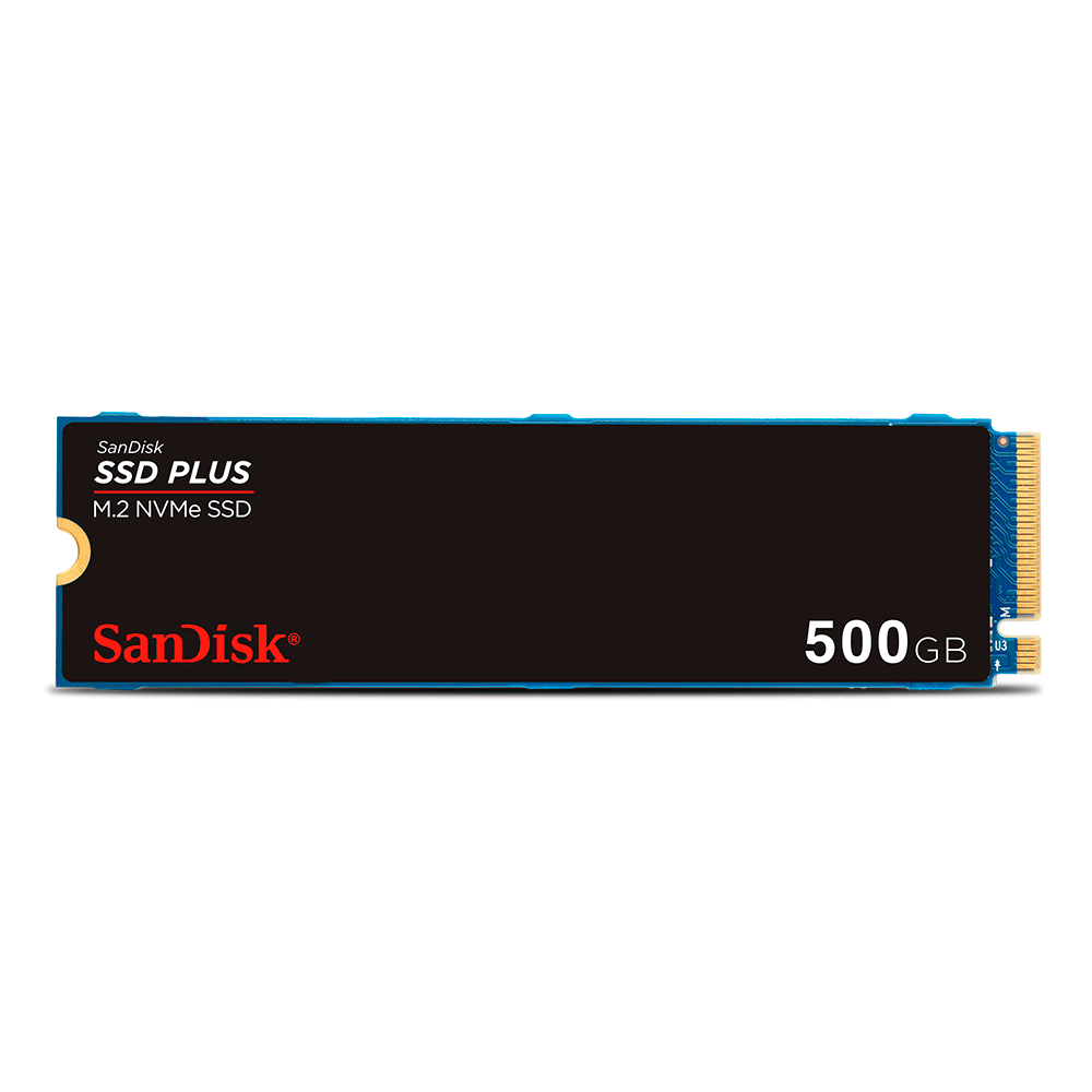 SSD Sandisk Plus, Leitura Até 2.400 MB/s, Gravação até 1.500 MB/s 500GB