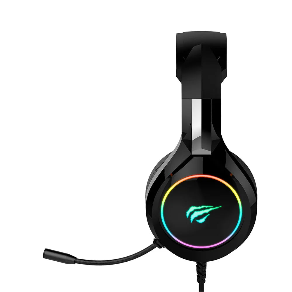 Headset Gamer HAVIT H2232D, RGB, Microfone Flexível