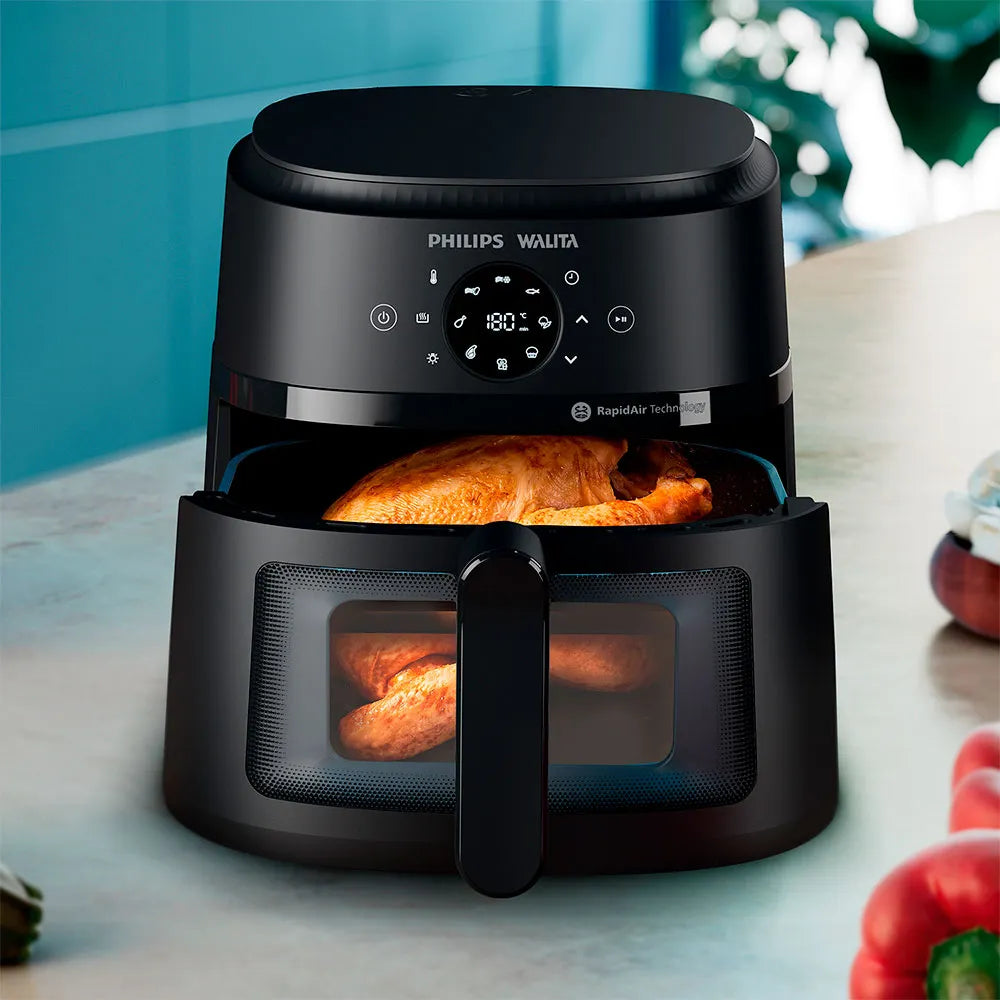 Fritadeira Airfryer Digital Série 2000 XL Philips Walita, 1700W, NA230, Preto