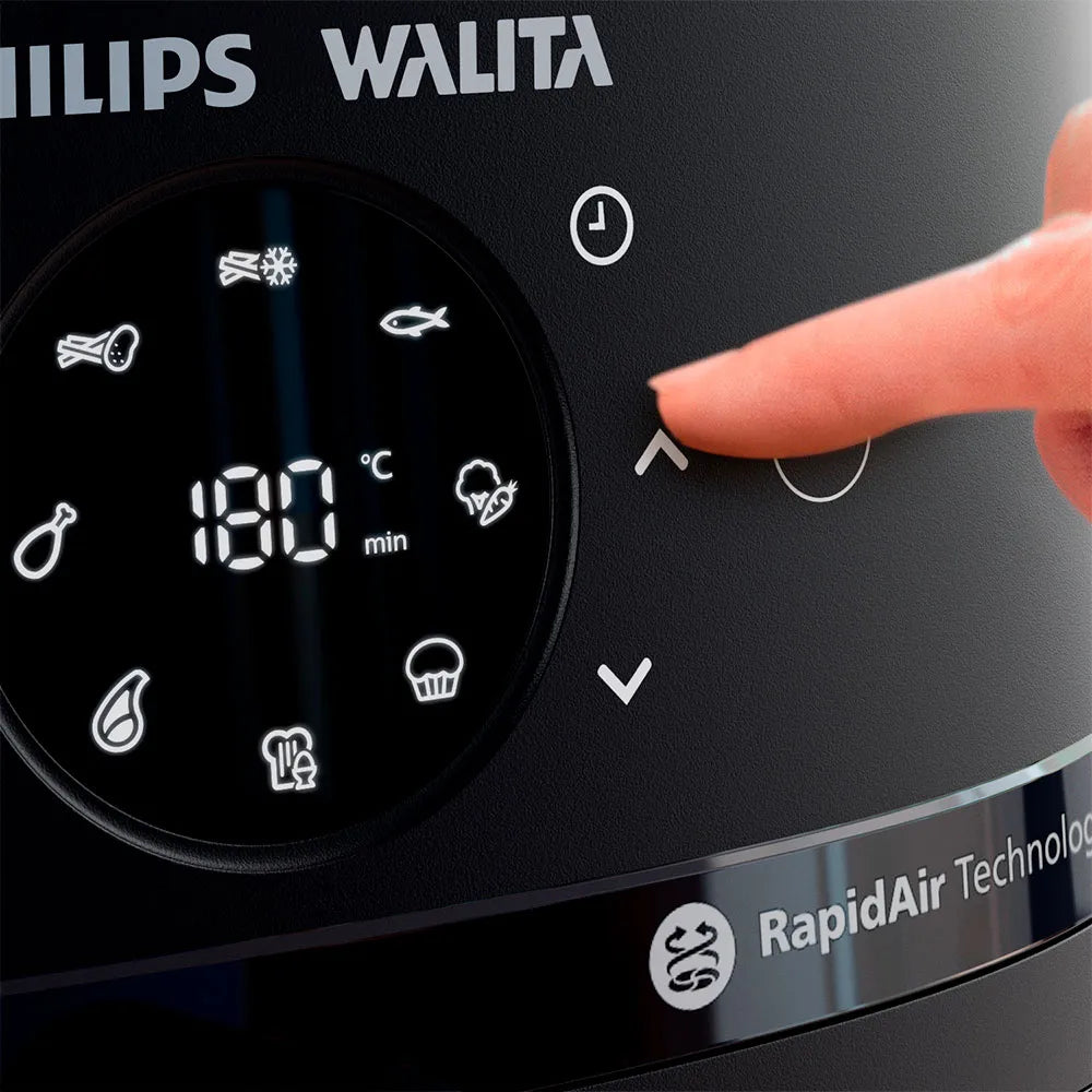 Fritadeira Airfryer Digital Série 2000 XL Philips Walita, 1700W, NA230, Preto