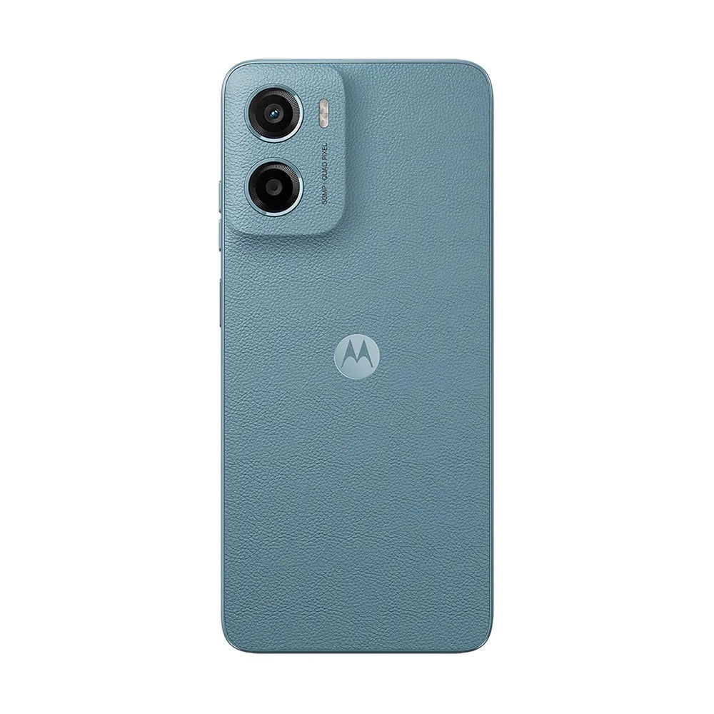 Smartphone Motorola Moto g05 Cinza Vegan Leather 128GB 4GB RAM + 8GB Ram Boost e Camera 50MP com AI Bateria de 5200 mAh Tela 6.7" e Superbrilho