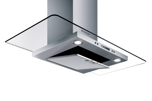 COIFA VIDRO PLANO PAREDE 90CM 60HZ
