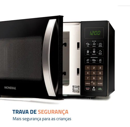 Micro-ondas Mondial 34L, 1.400W, MO-02-34-B, Preto