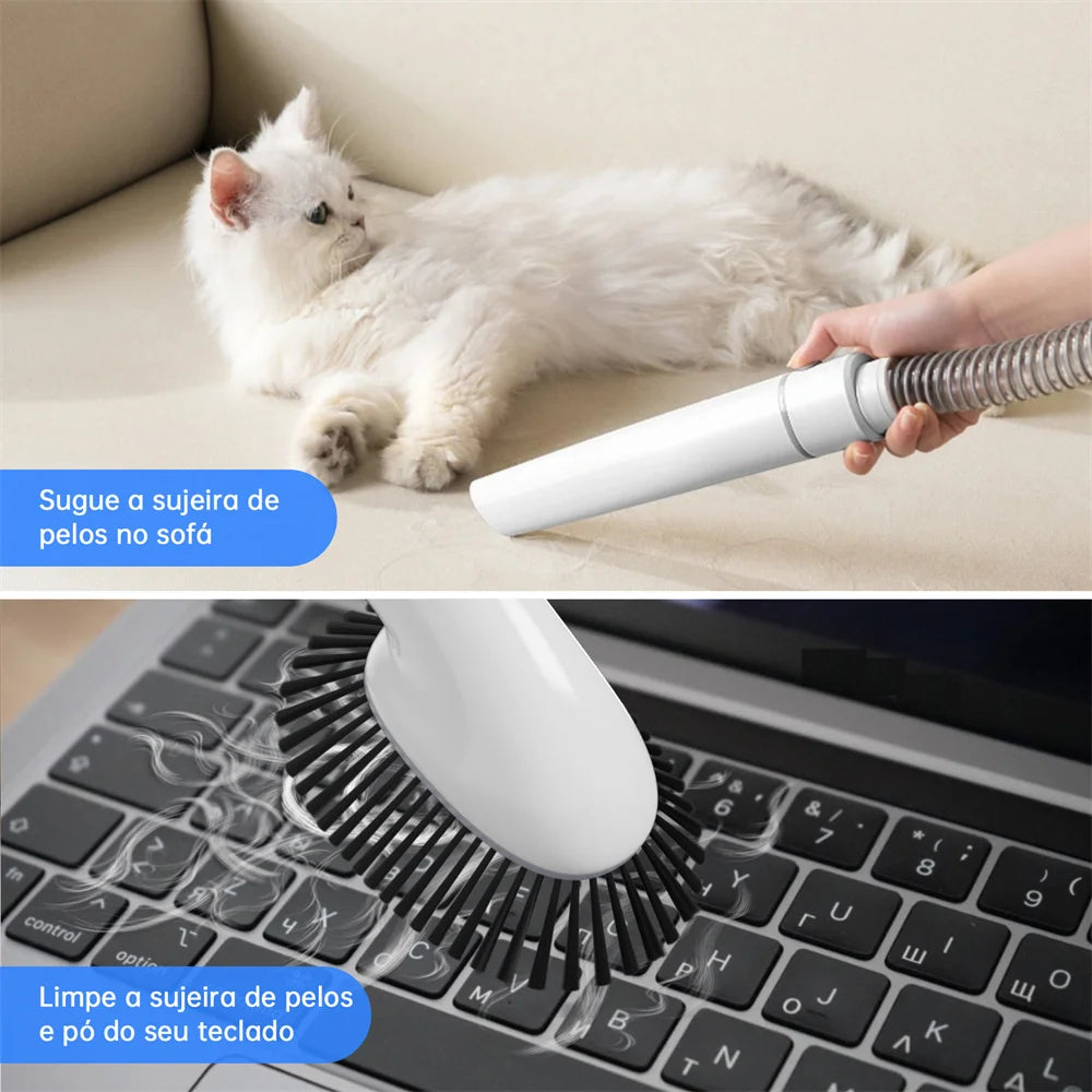 Kit Removedor de pelos para cães e gatos com sucção a vácuo Pentes Profissionais Ferramentas de Higiene Comprovadas